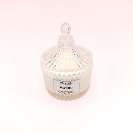Bougie bonbonnière cirque - Parfum pivoine