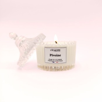 Bougie bonbonnière cirque - Parfum pivoine