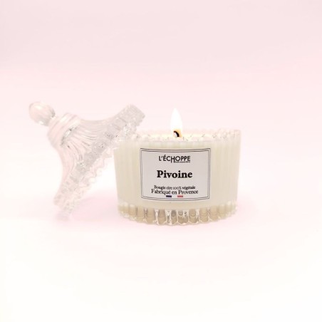 Bougie bonbonnière cirque - Parfum pivoine