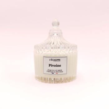 Bougie bonbonnière cirque - Parfum pivoine