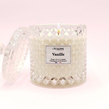 Bougie bonbonnière diamant - Parfum vanille