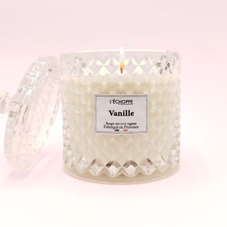 Bougie bonbonnière diamant - Parfum vanille
