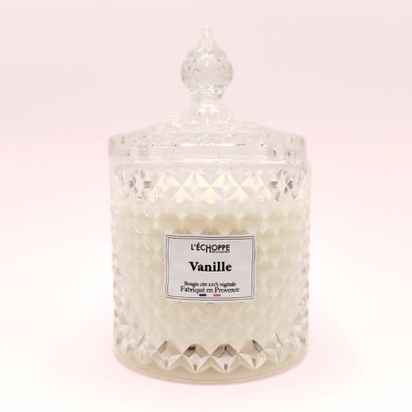 Bougie bonbonnière diamant - Parfum vanille