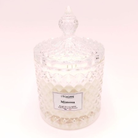 Bougie bonbonnière diamant - Parfum mimosa