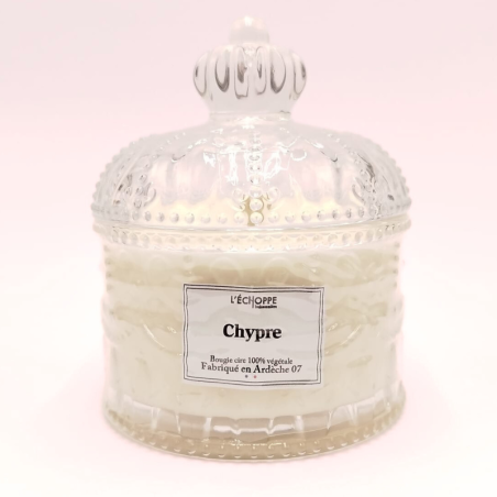 Bougie bonbonnière dôme - Parfum chypre