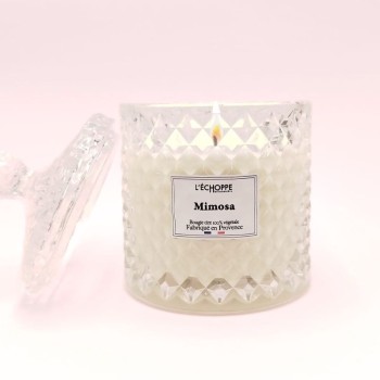 Bougie bonbonnière diamant - Parfum mimosa