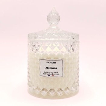 Bougie bonbonnière diamant - Parfum mimosa