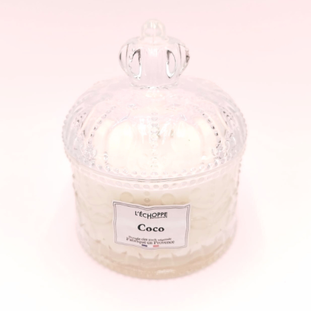 Bougie bonbonnière dôme - Parfum coco