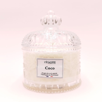 Bougie bonbonnière dôme - Parfum coco