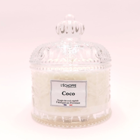 Bougie bonbonnière dôme - Parfum coco