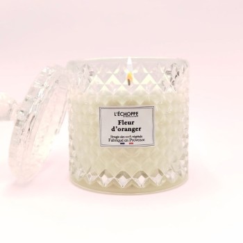 Bougie bonbonnière diamant - Parfum fleur d'oranger