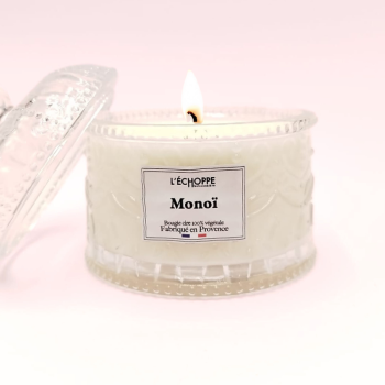 Bougie bonbonnière dôme - Parfum monoï