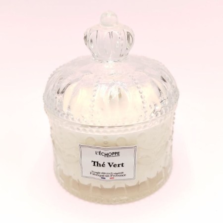 Bougie bonbonnière dôme - Parfum thé vert