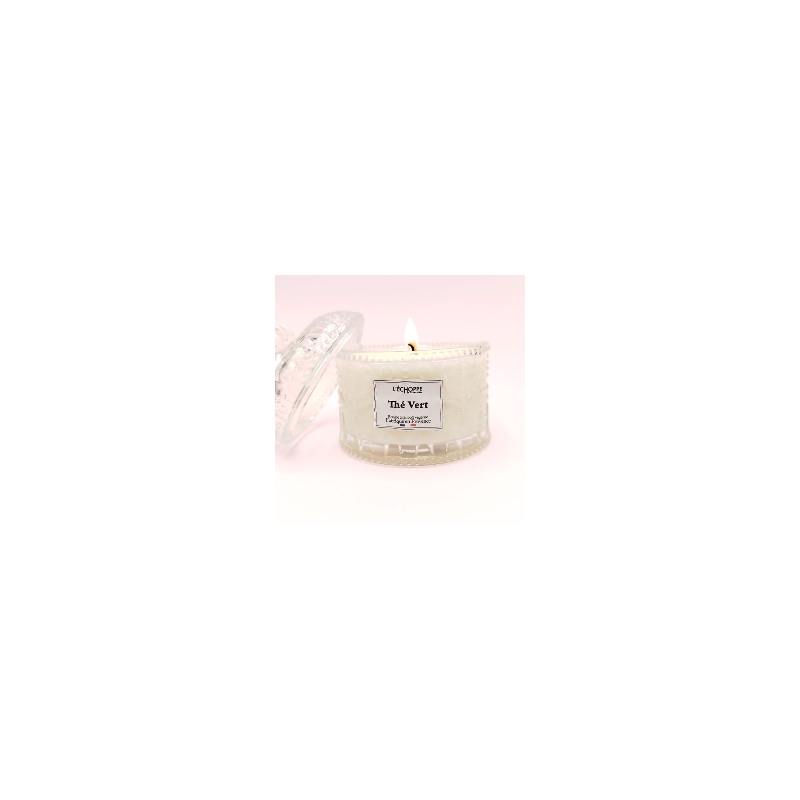 Bougie bonbonnière dôme - Parfum thé vert