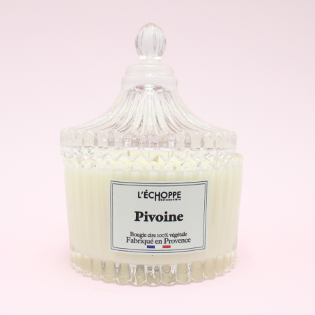 Bougie bonbonnière cirque - Parfum pivoine