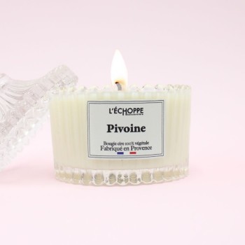 Bougie bonbonnière cirque - Parfum pivoine