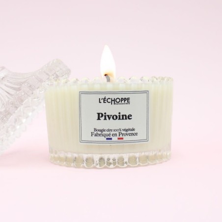 Bougie bonbonnière cirque - Parfum pivoine