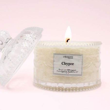 Bougie bonbonnière dôme - Parfum chypre