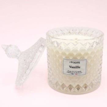 Bougie bonbonnière diamant - Parfum vanille