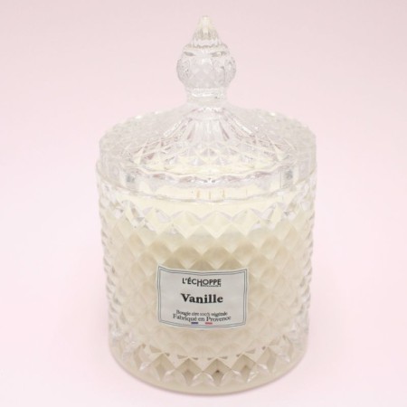 Bougie bonbonnière diamant - Parfum vanille
