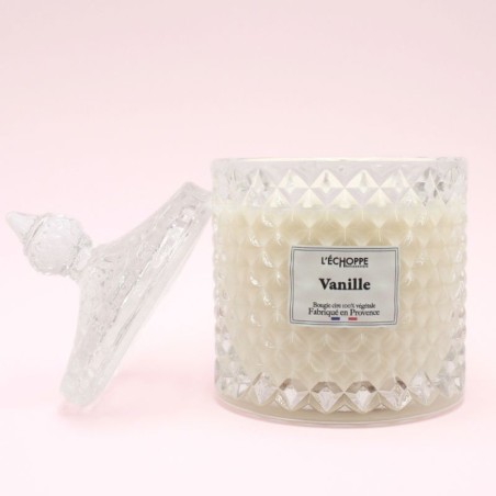 Bougie bonbonnière diamant - Parfum vanille