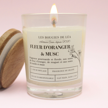 Bougie classique - Parfum fleur d'oranger & musc