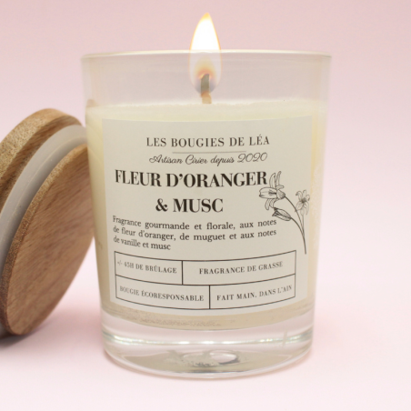 Bougie classique - Parfum fleur d'oranger & musc