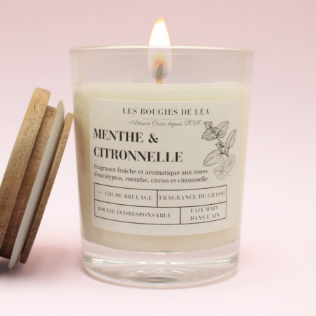 Bougie classique - Parfum menthe & citronnelle