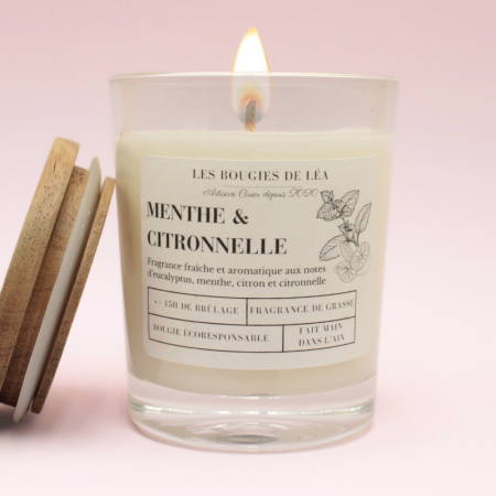 Bougie classique - Parfum menthe & citronnelle