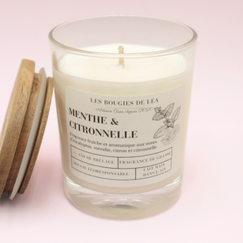 Bougie classique - Parfum menthe & citronnelle