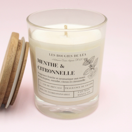 Bougie classique - Parfum menthe & citronnelle