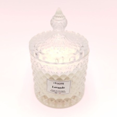 Bougie bonbonnière diamant - Parfum Lavande