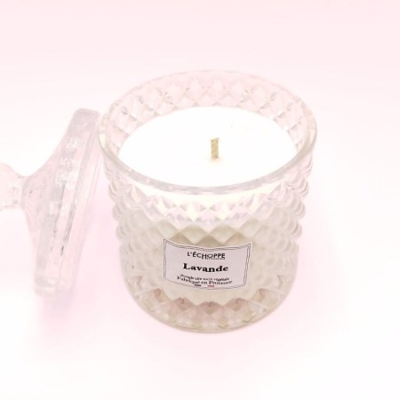 Bougie bonbonnière diamant - Parfum Lavande