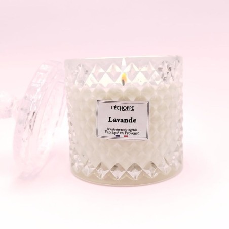 Bougie bonbonnière diamant - Parfum Lavande