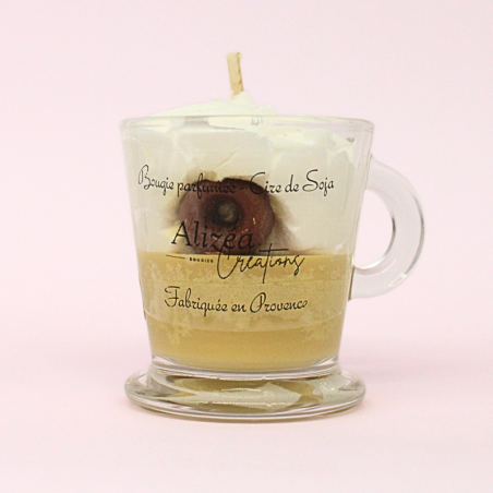 Bougie Tasse Gourmande - Parfum Caramel Beurre Salé (Petit Format)
