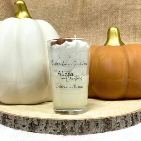 Bougie Verrine Gourmande - Parfum Citrouille Blanche