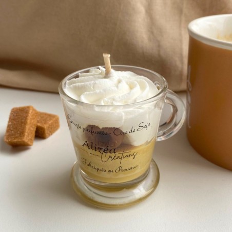Bougie Tasse Gourmande - Parfum Caramel Beurre Salé (Petit Format)