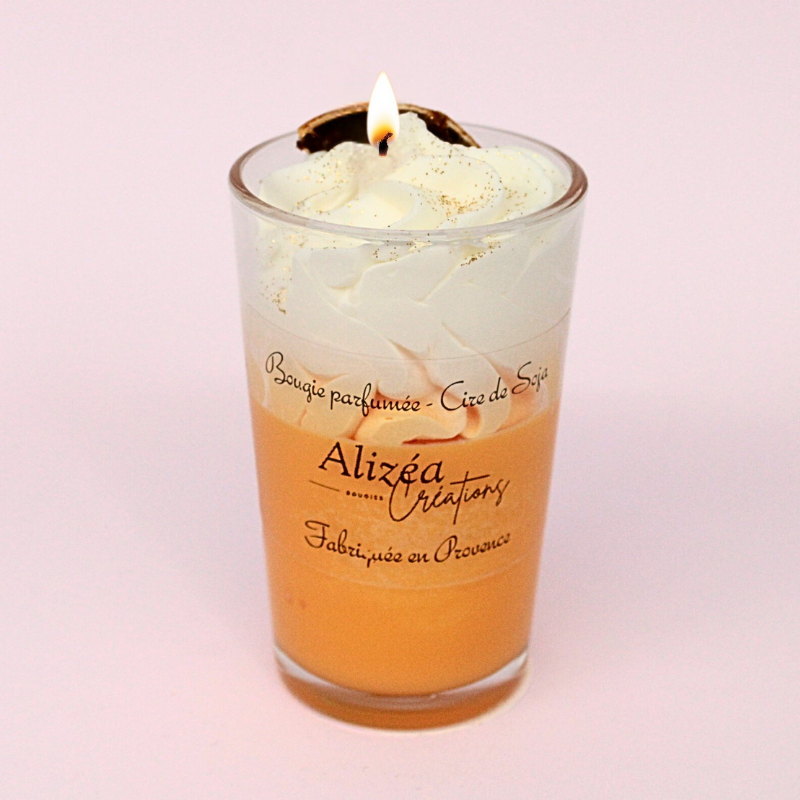 Bougie Verrine Gourmande - Parfum Orange Epicée