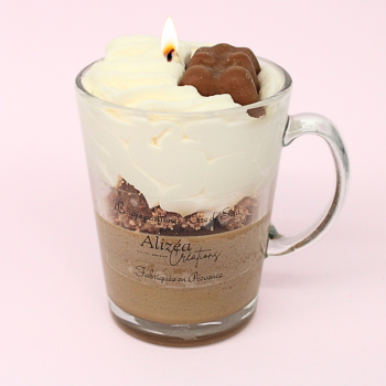Bougie Tasse Gourmande - Parfum Chocolat & Ourson en Guimauve