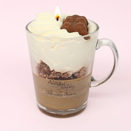 Bougie Tasse Gourmande - Parfum Chocolat & Ourson en Guimauve