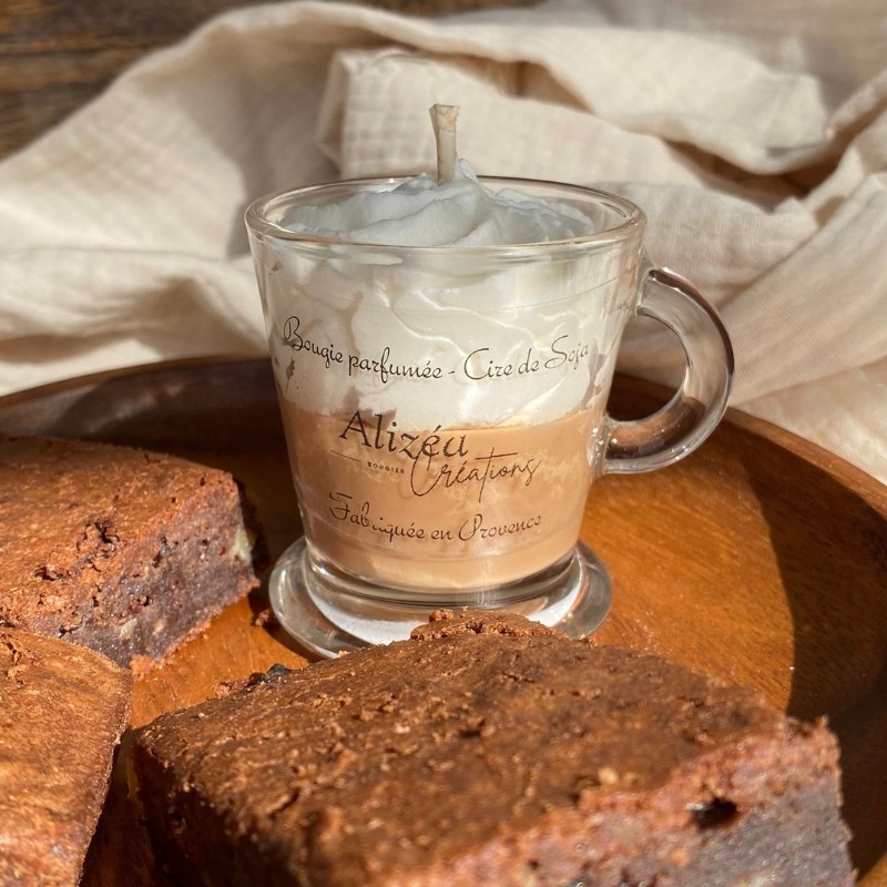 Bougie Tasse Gourmande - Parfum Choco/Noisette (Petit Format)