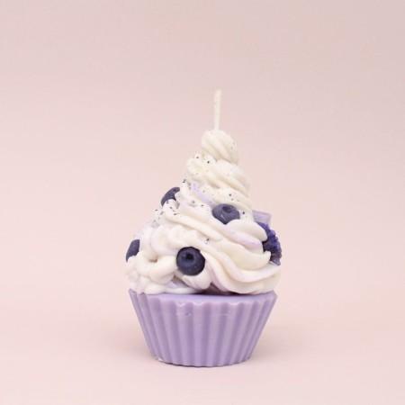 Bougie Cupcake - Parfum Myrtille