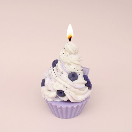 Bougie Cupcake - Parfum Myrtille