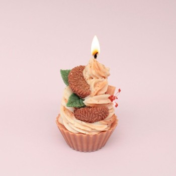 Bougie cupcake - Parfum agrume