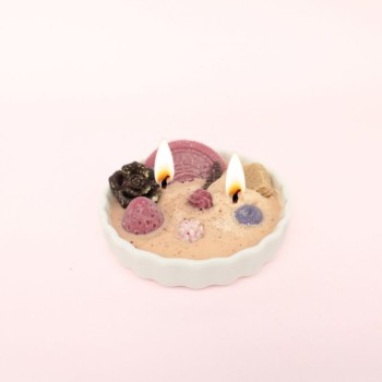 Bougie tartelette - Parfum fruits rouges