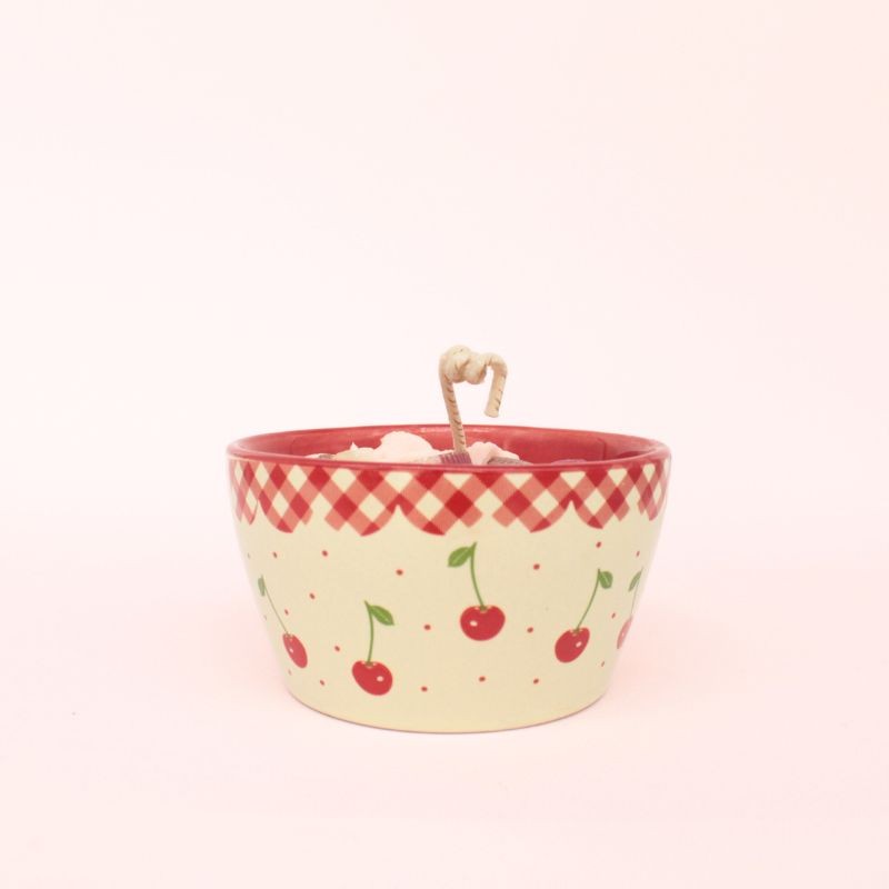 Bougie petit bol cerise - Parfum cerise