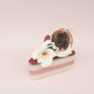 Bougie part de gâteau - Parfum givré fruits rouges