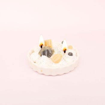 Bougie tartelette - Parfum banane - choco