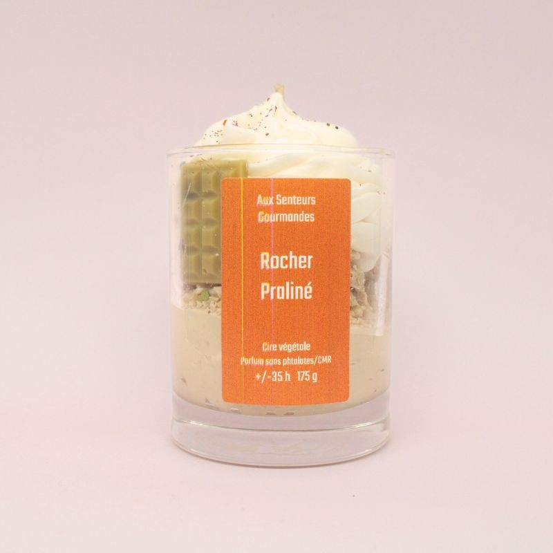 Bougie chantilly - Rocher praliné