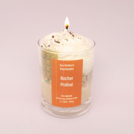 Bougie chantilly - Rocher praliné